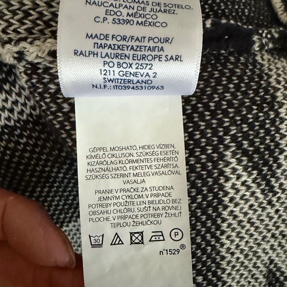 Chaps Cotton Aztec Southwest Shawl Collar Button Front Cardigan NWOT Plus Size - Picture 10 of 10